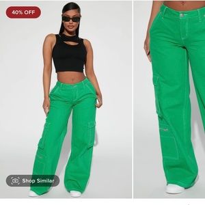 Kelly green cargo pants